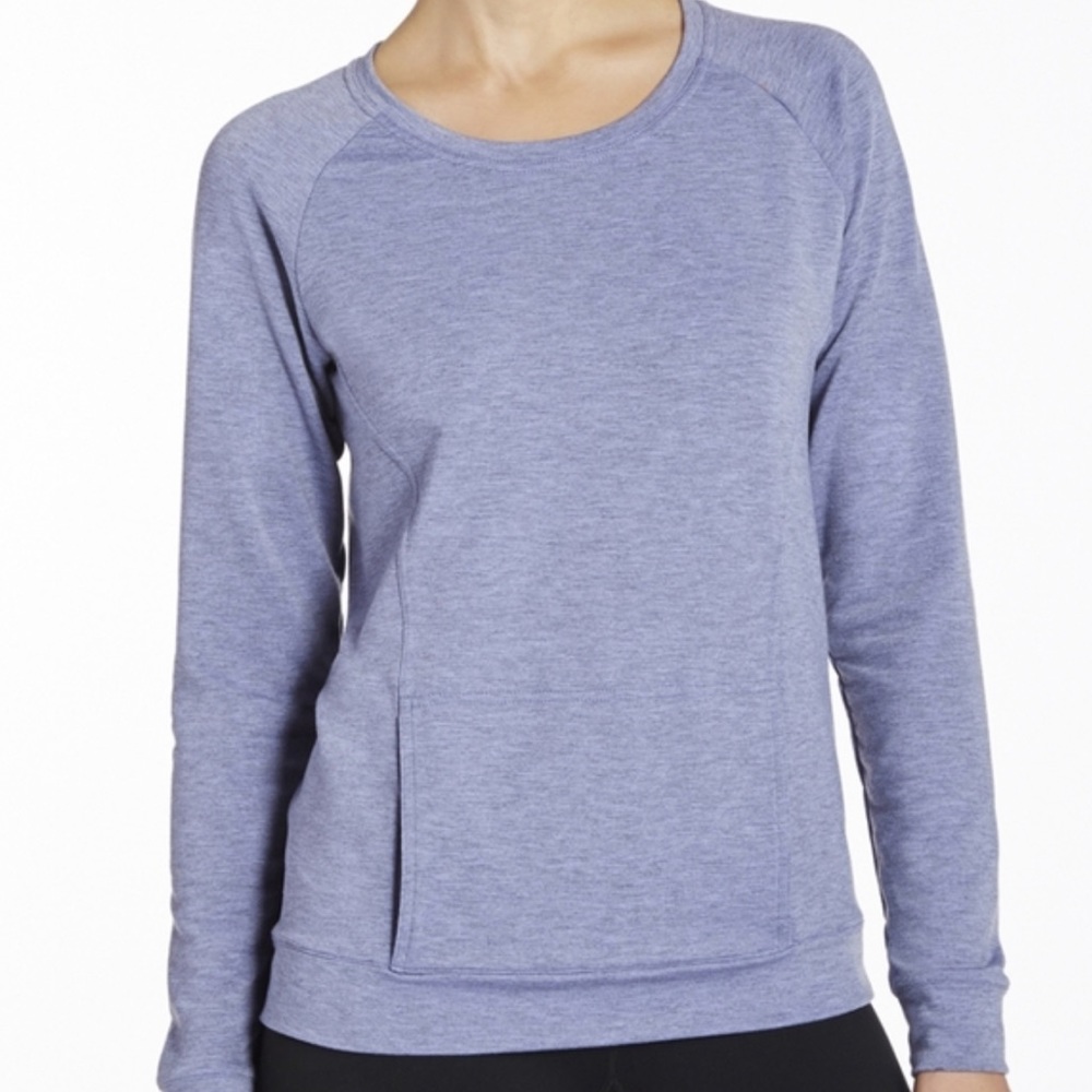 Fabletics Bonita Pullover II Pullover LIGHT PURPLE IRIS HEATHER Sweater Size XS